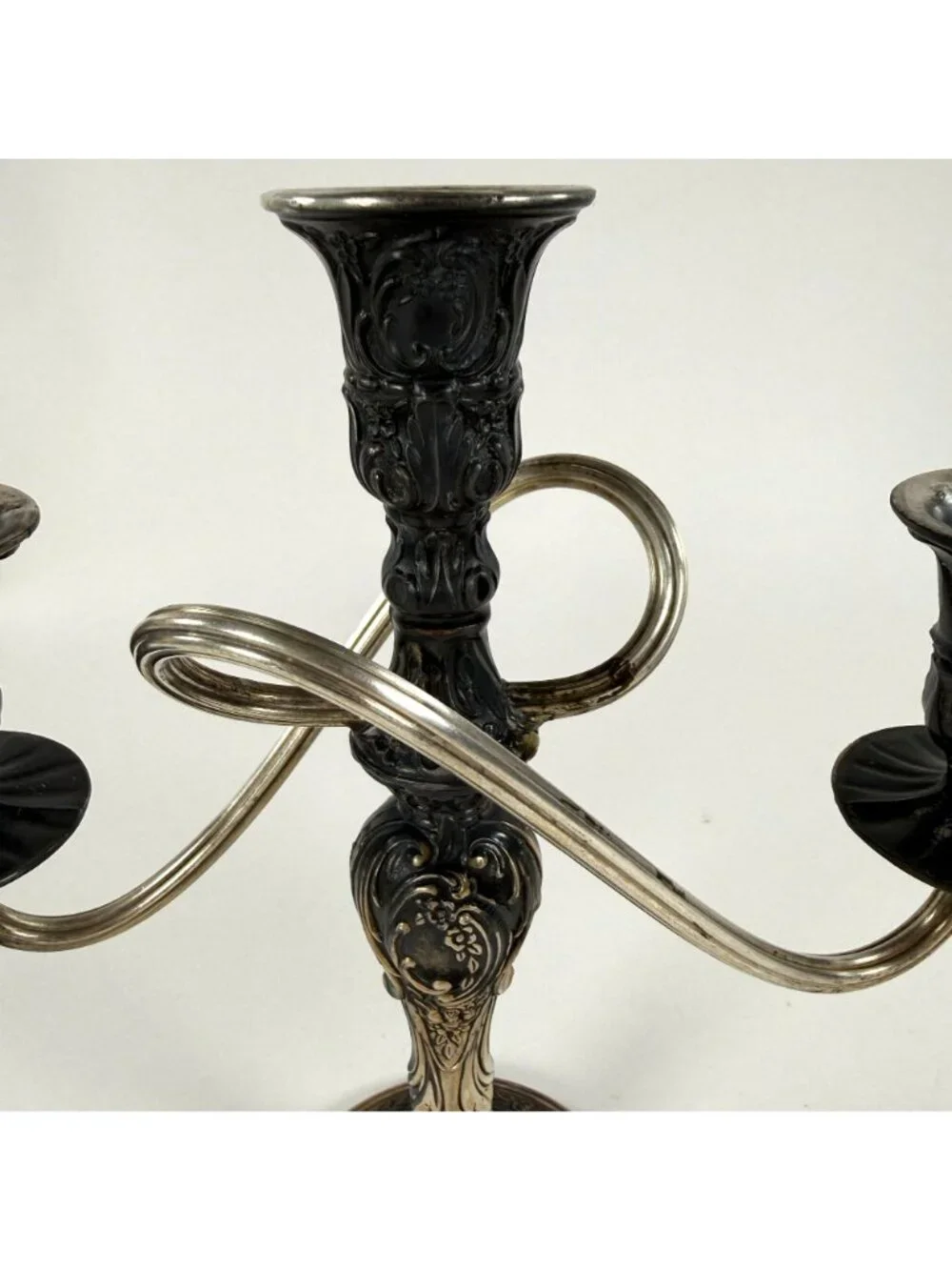 Vintage Wm Rogers Silverplate Triple Star Eagle Candle Holder 10